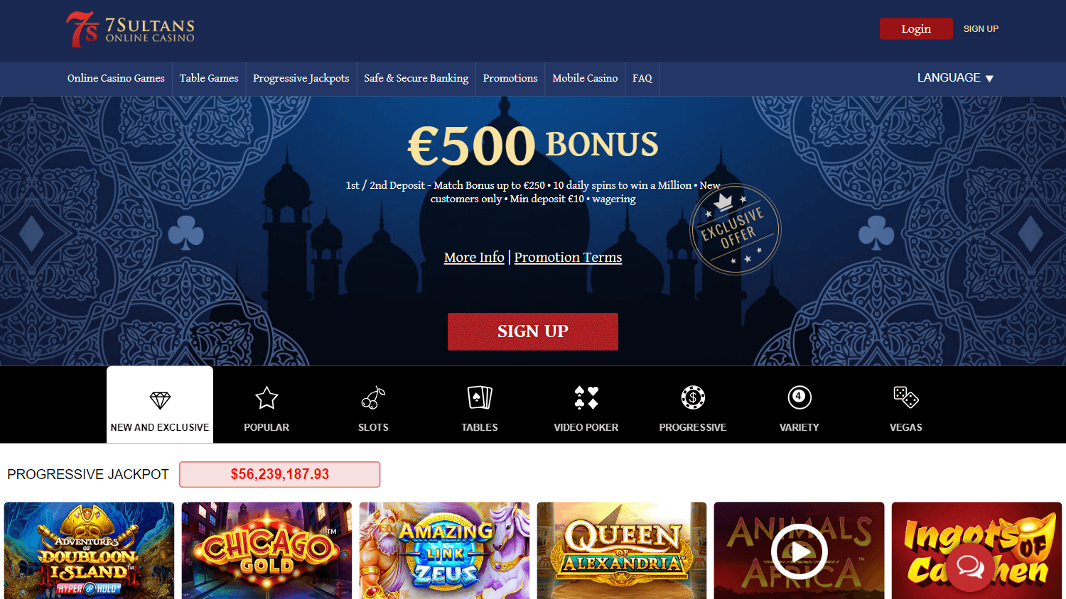 7 Sultans Casino Desktop screenshot